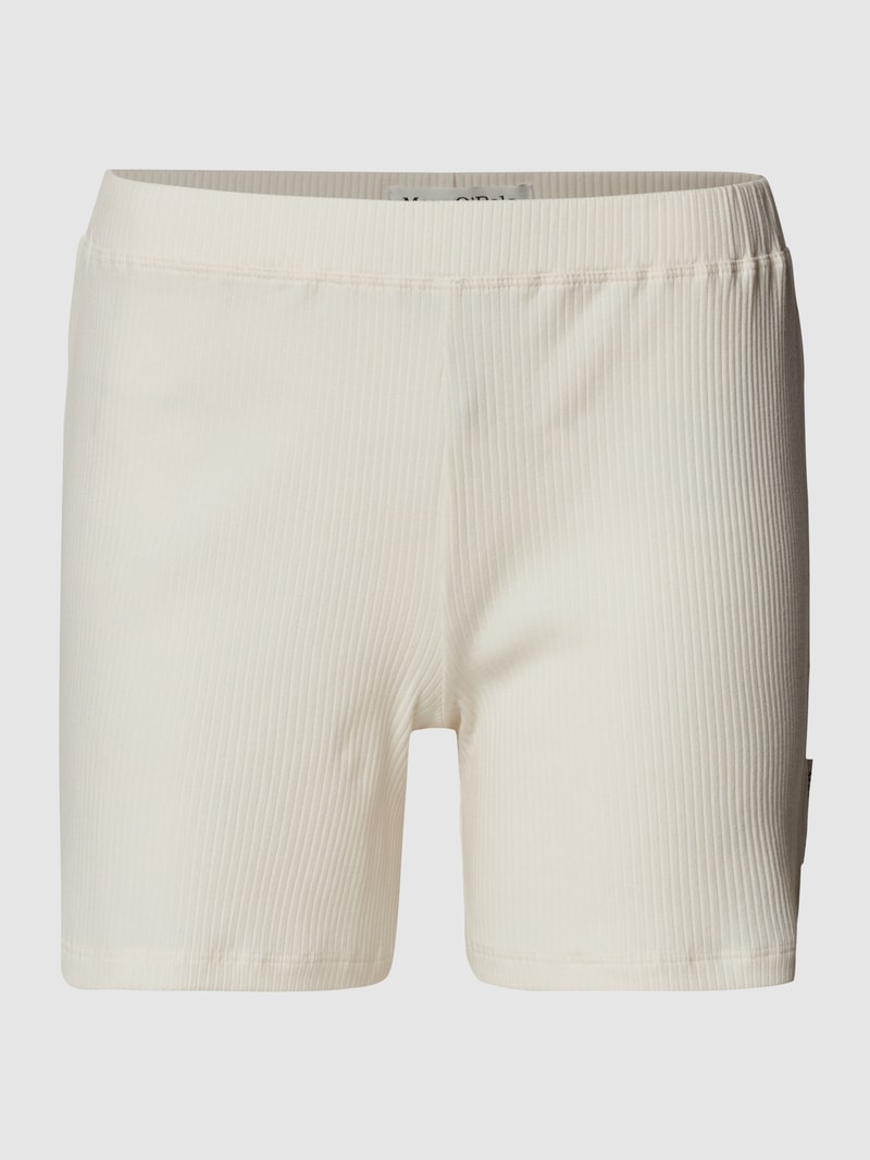 Shorts in Ripp-Optik in offwhite