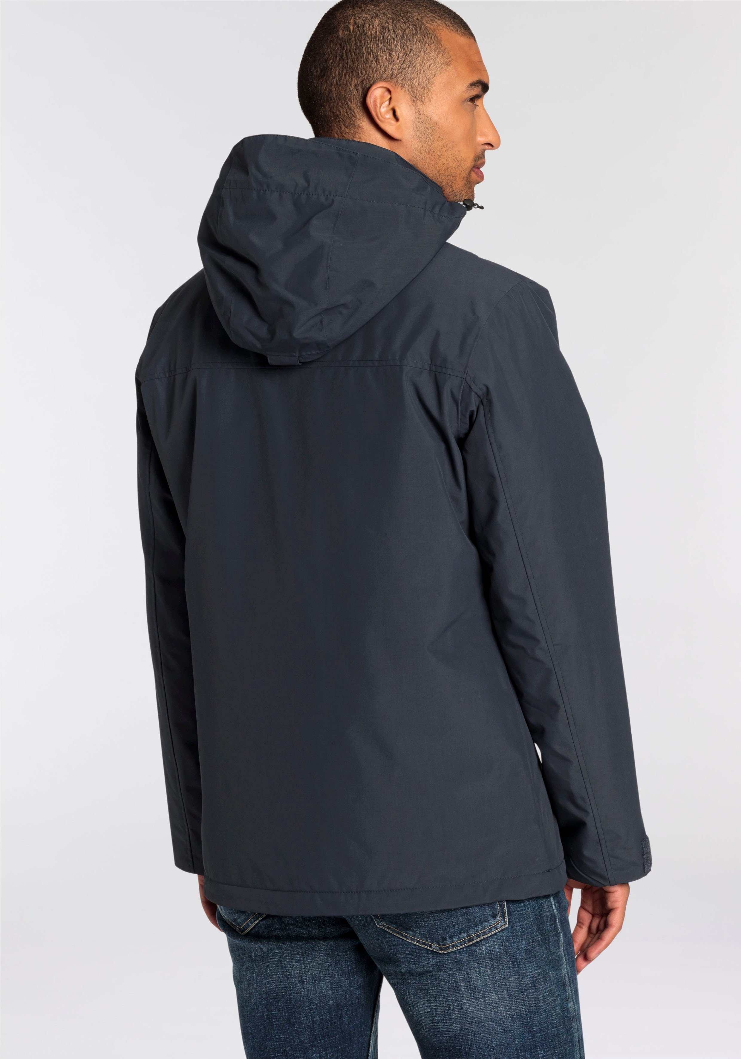 Icepeak Funktionsjacke H FUNKTIONSJACKE ALSTON mit Logoschriftzügen an der Kapuzenkordel