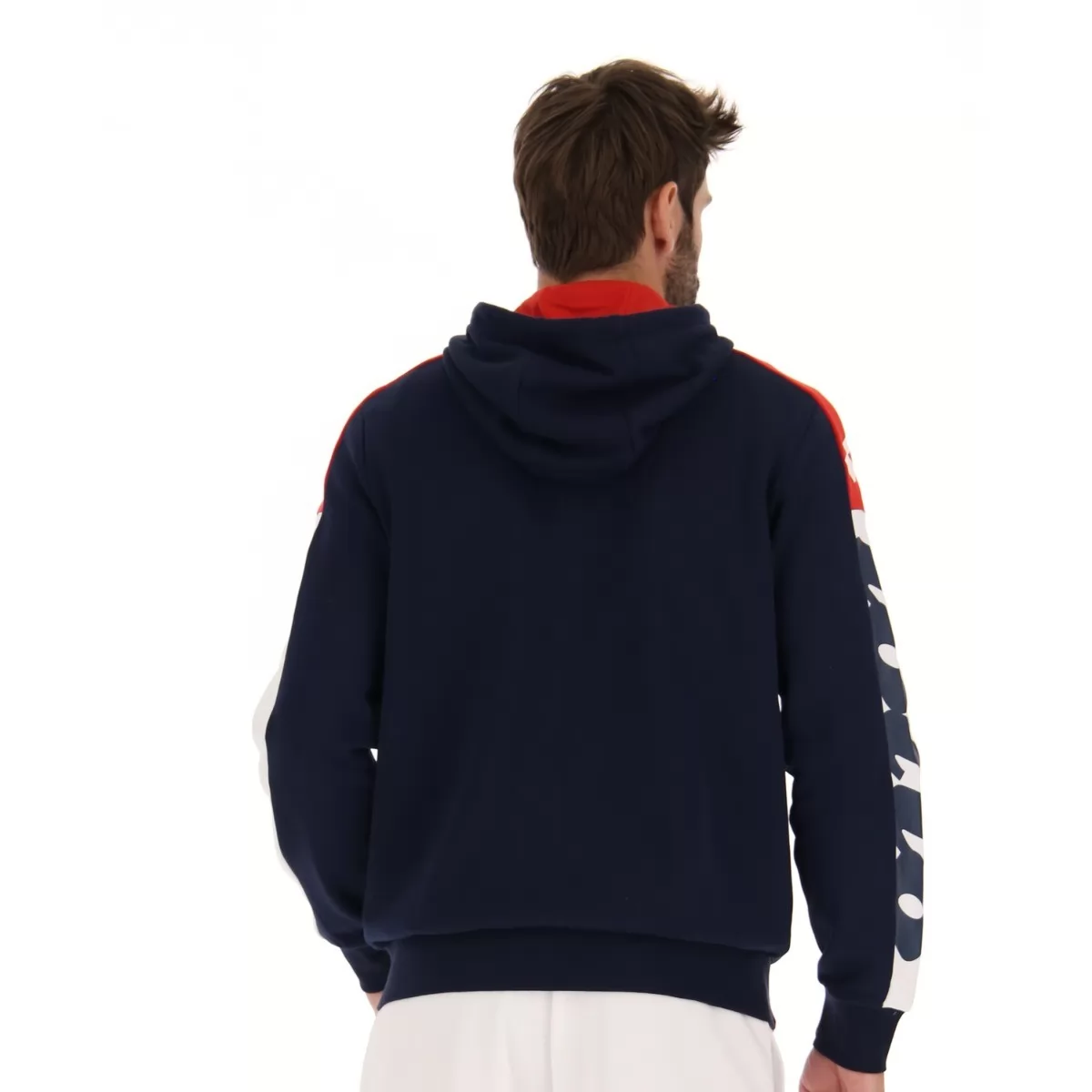 Mikina Athletica LG Sweat Fz HD FL tmavě modrá/ohnivě červená
