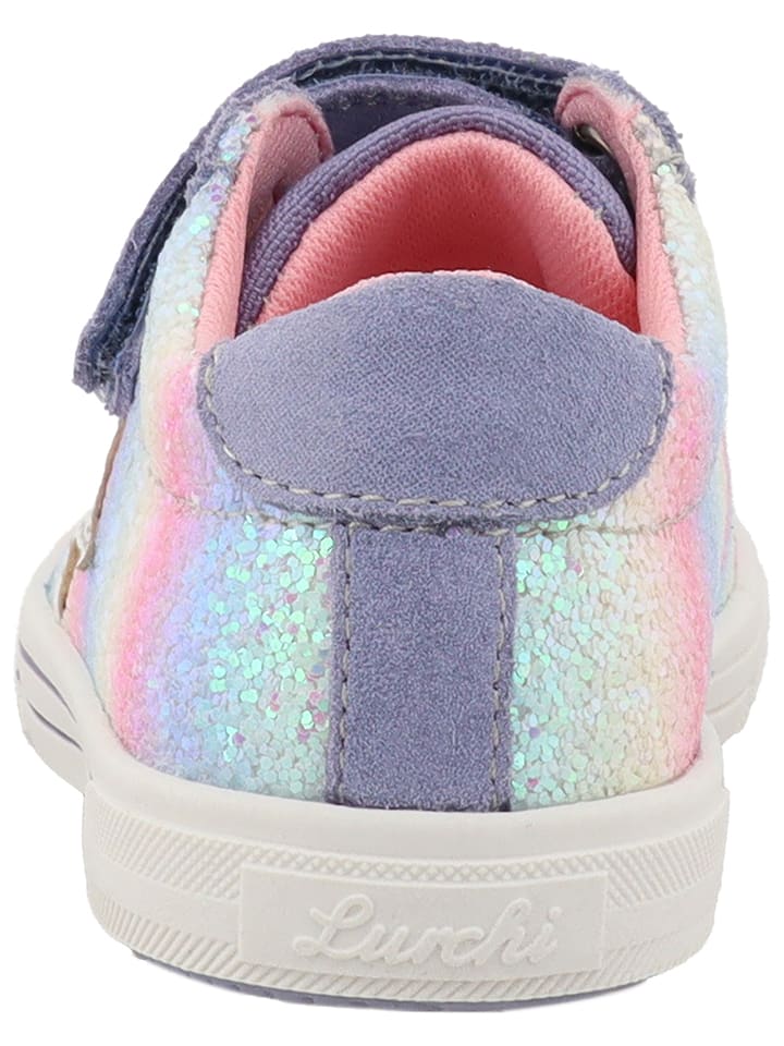 Lurchi Leder-Sneakers in Lila/ Bunt günstig kaufen