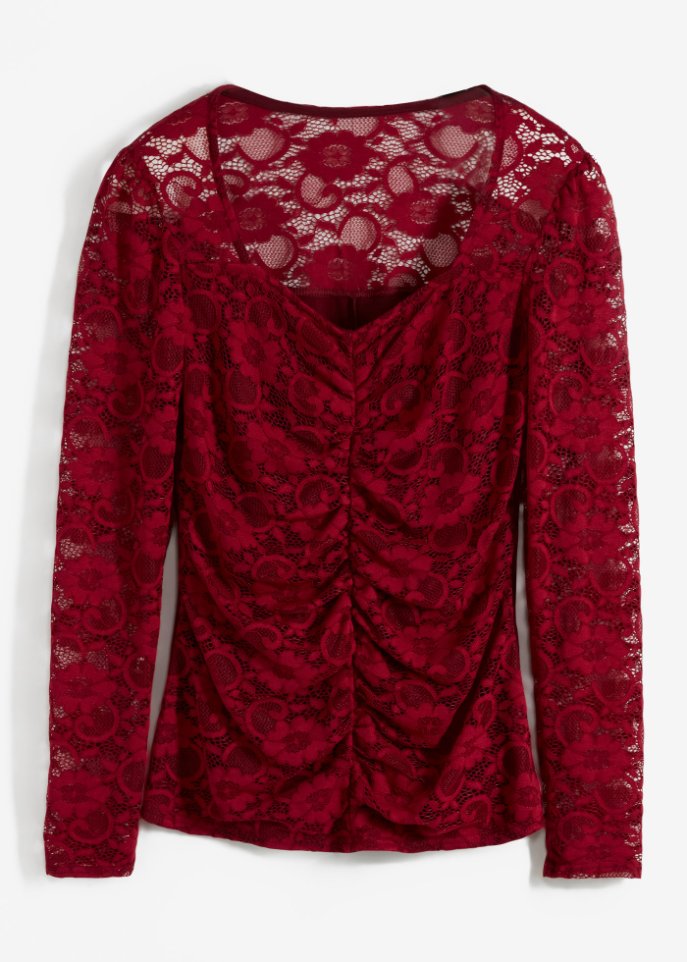 Langarmshirt mit Spitze