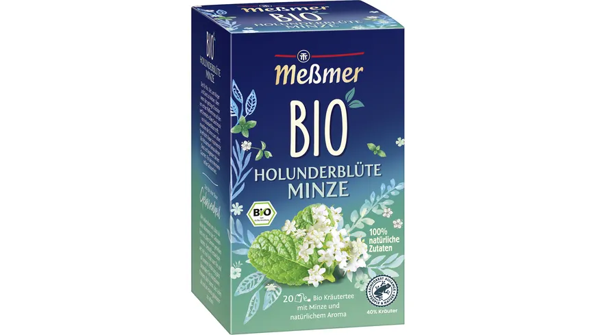 Meßmer Bio-Tee Holunderblüte Minze 40 g