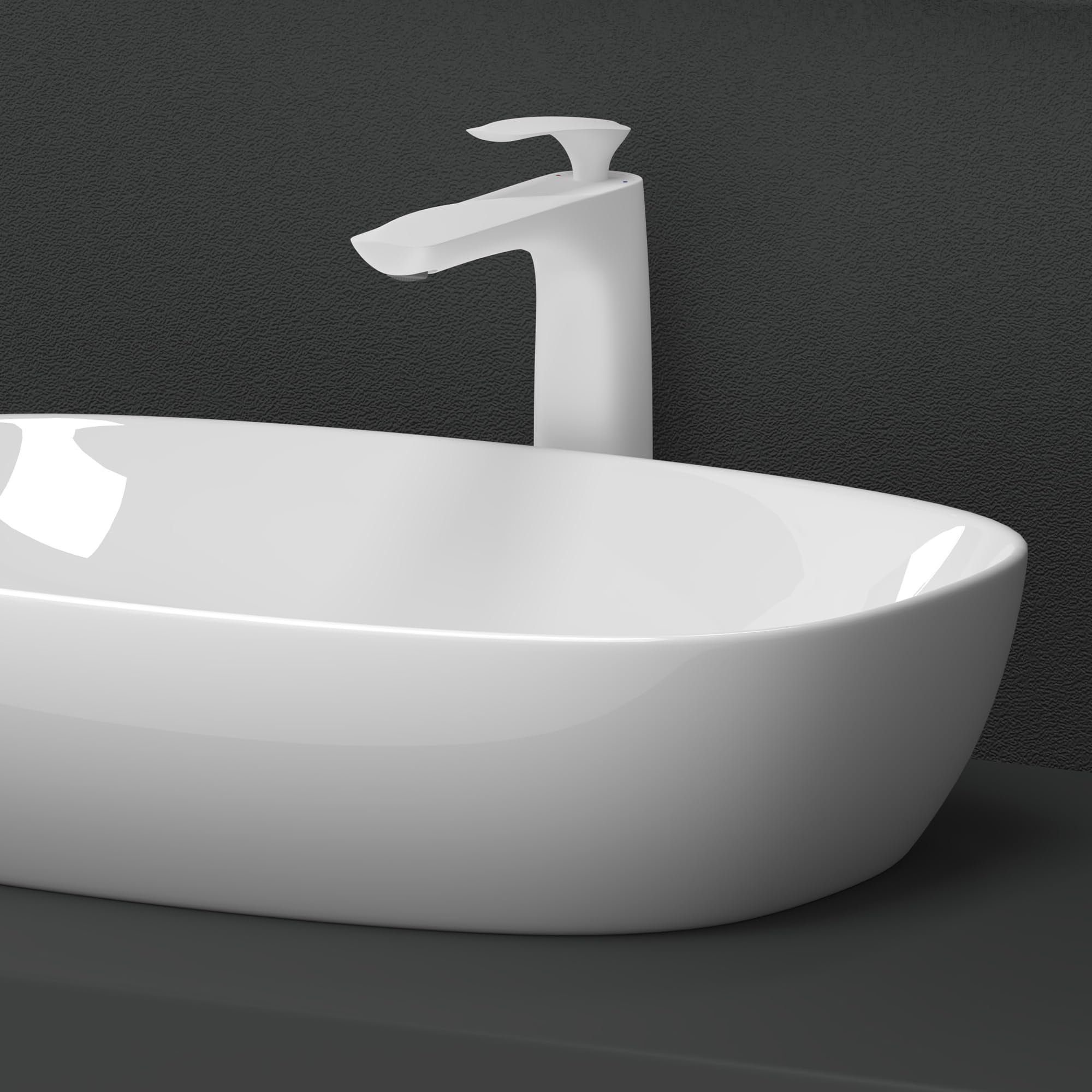 doporro Aufsatzwaschbecken Keramik Waschbecken Waschschale Gäste-WC Handwaschbecken Brüssel104