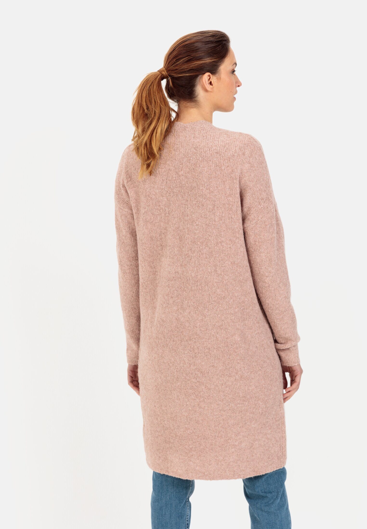 camel active Longstrickjacke aus recyceltem Polyester Strickjacke_Strickjacke