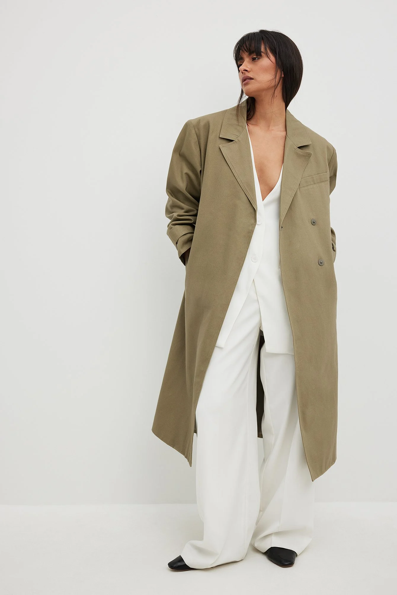 Trenchcoat aus schwerer Baumwolle