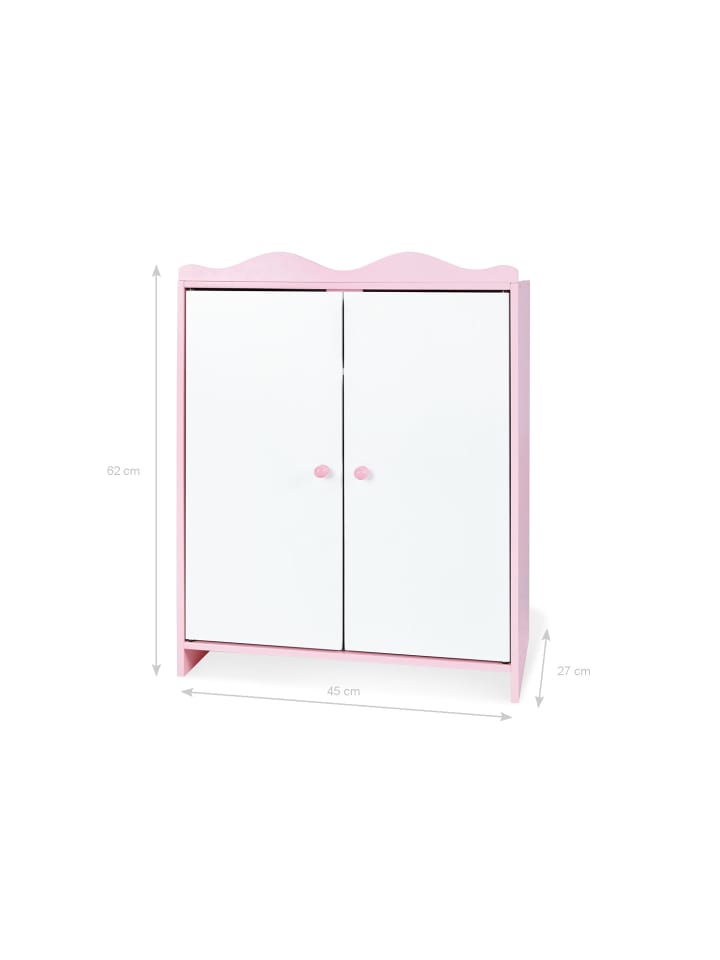 Pinolino 4-tlg. Puppenschrank 'Jasmin“ in rosa günstig kaufen onesize