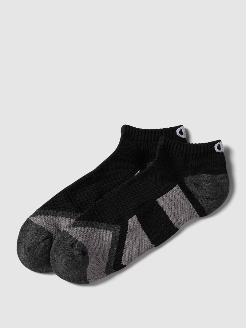 Sneakersocken mit Allover-Muster im 2er-Pack in schwarz