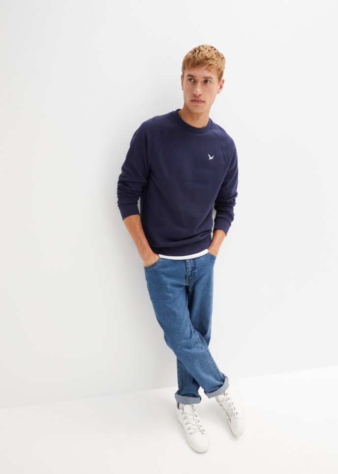 Sweatshirt mit recyceltem Polyester und Raglanärmeln