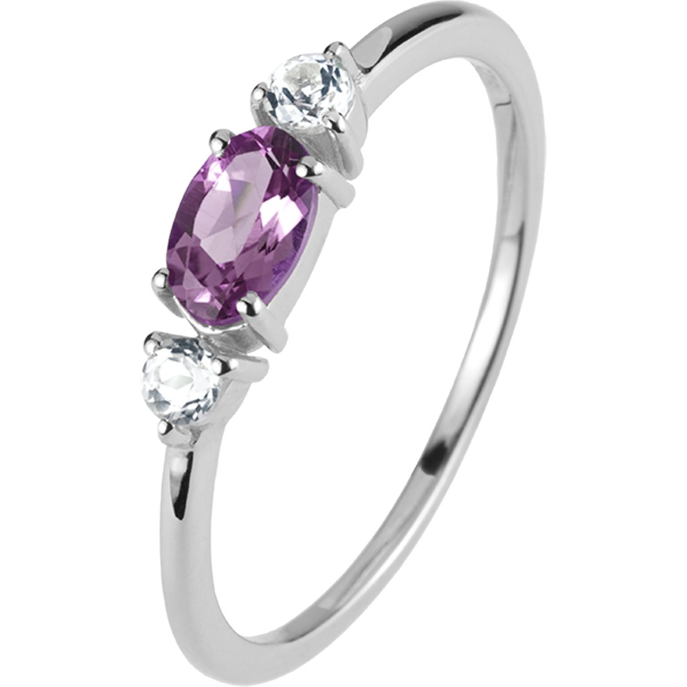 Jacques Lemans Bague pour femme 925 Argent lilas Bague