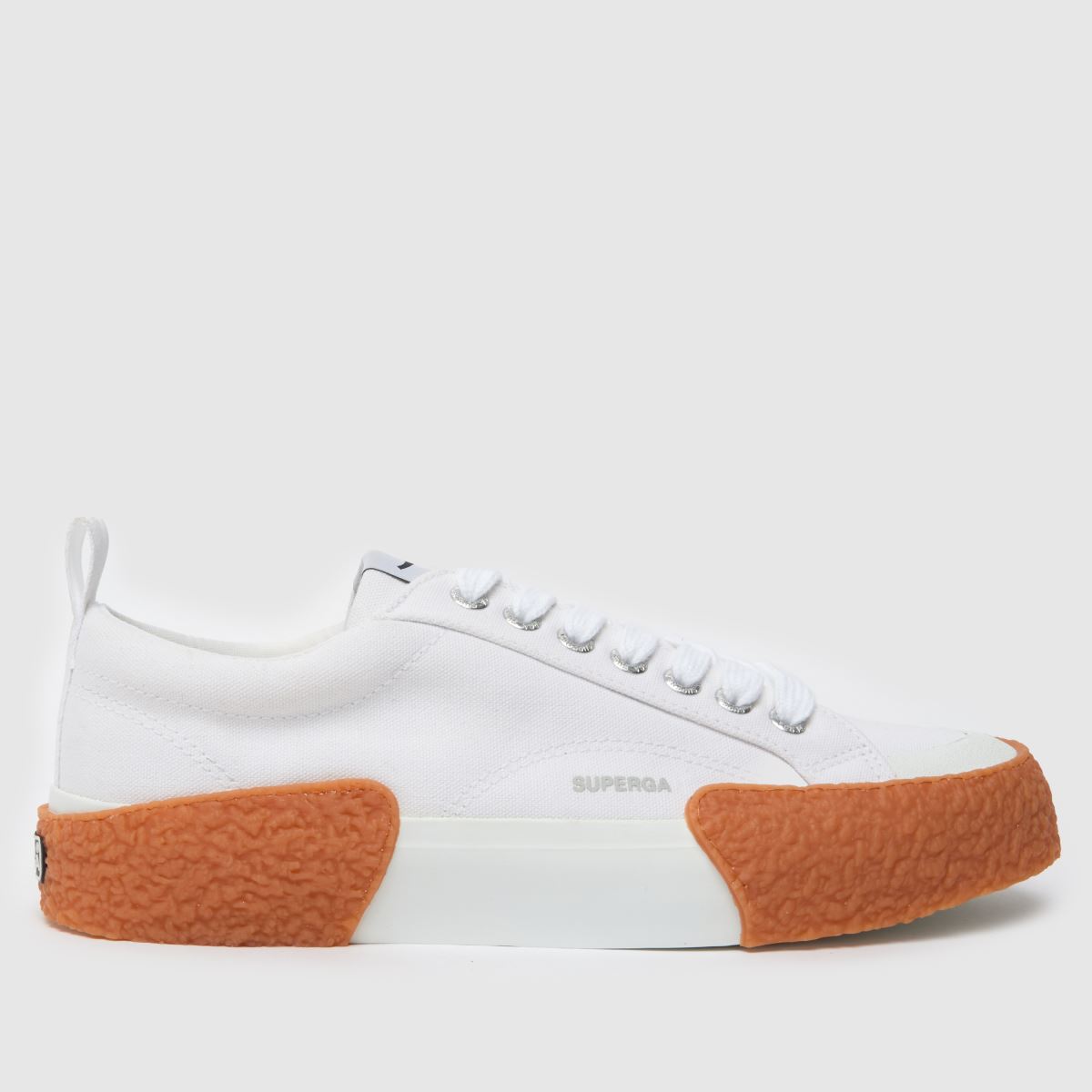 Superga 2660 – Vita randiga sneakers med stora bumpers