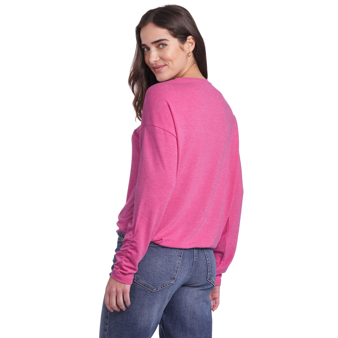 Damen Langarmshirt mit Flockprint
