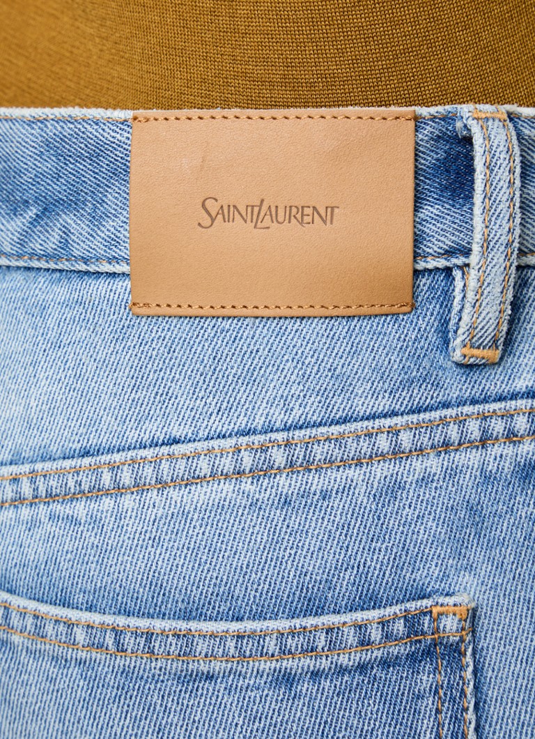 Saint Laurent  Nico high waist straight leg jeans met lichte wassing