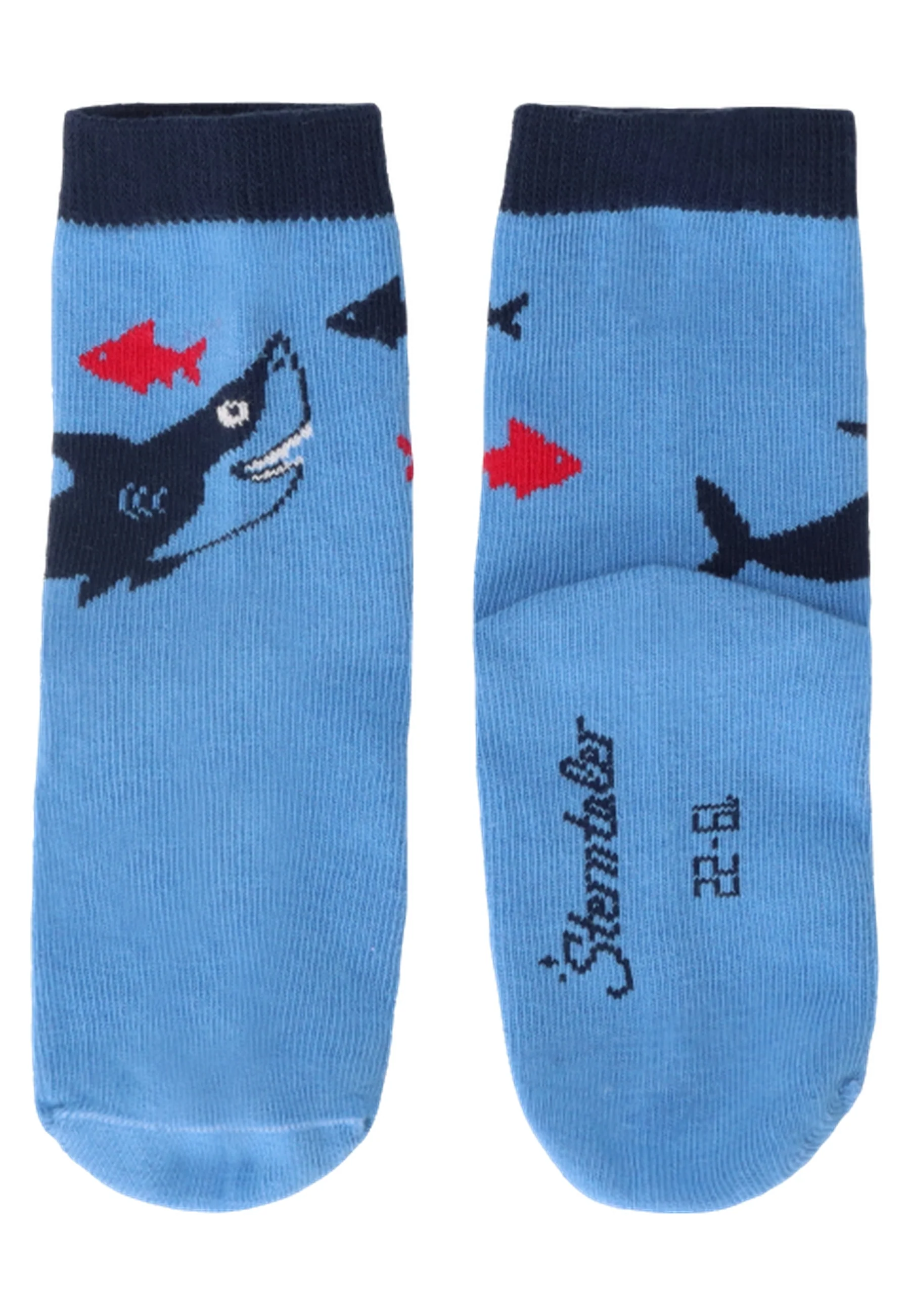 Socken im 3er Pack mit Motiv Fische in versch. Farben