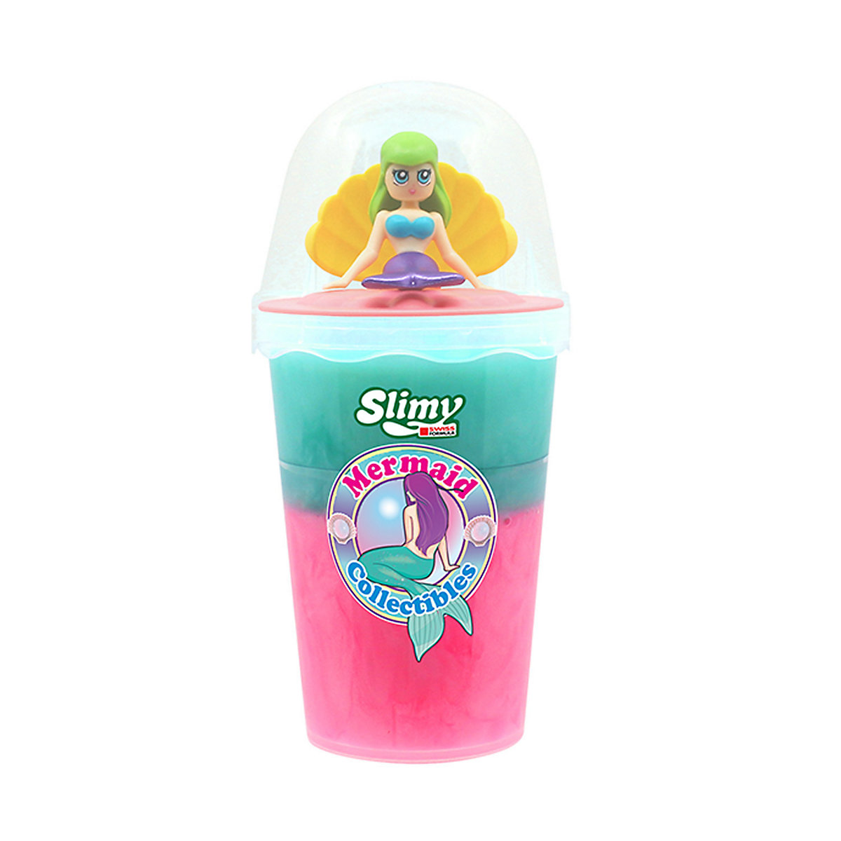SLIMY® Mermaid Collectible - 155g Original Slimy Slime Spielmasse in zwei Farben inkl. lustiger Meerjungfrau Sammelfigur