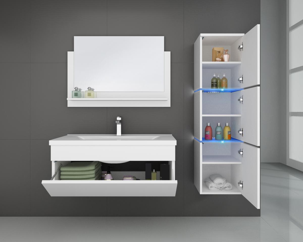 Home Deluxe Badmöbel WANGEROOGE XL - weiß