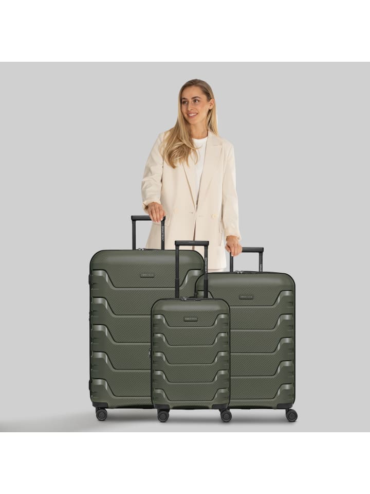 Smartbox Edition 01 4 Rollen Kofferset 3-teilig mit Dehnfalte in olive günstig kaufen onesize