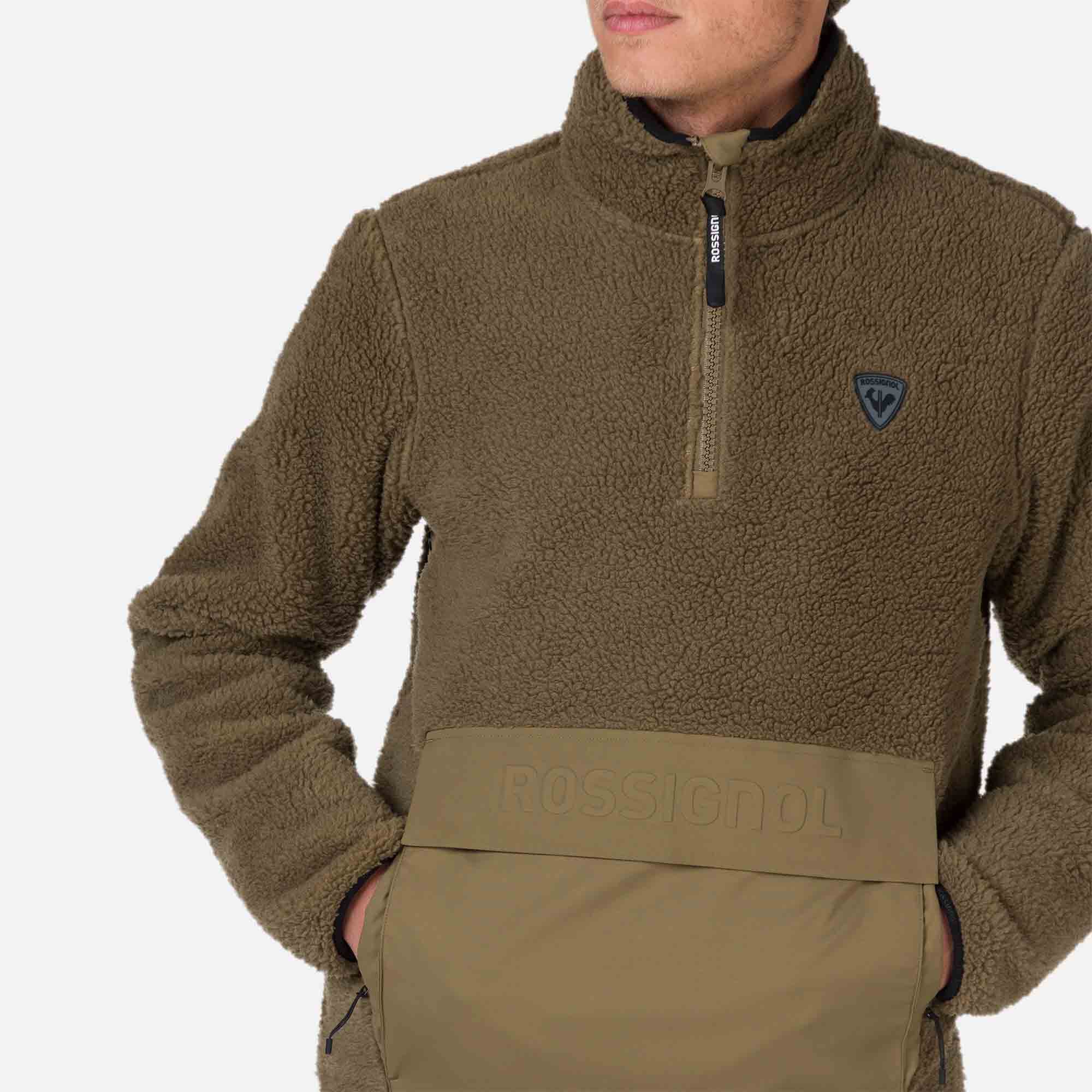 Sweat anorak en polaire homme