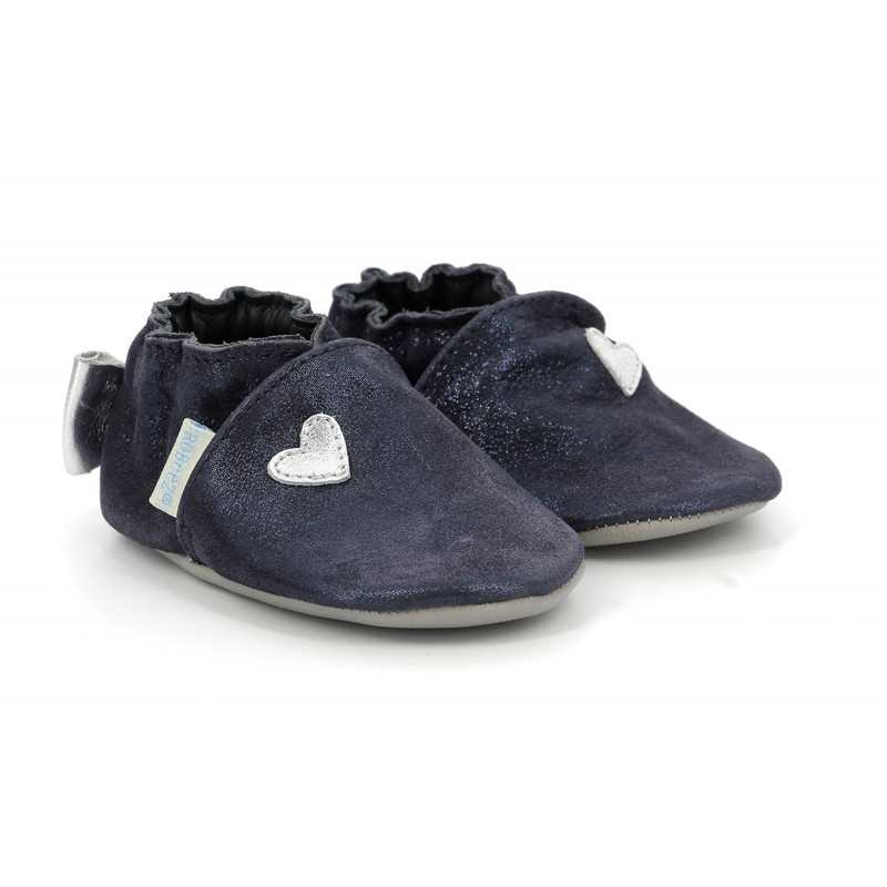 Chaussons cuir Mini Love Plg