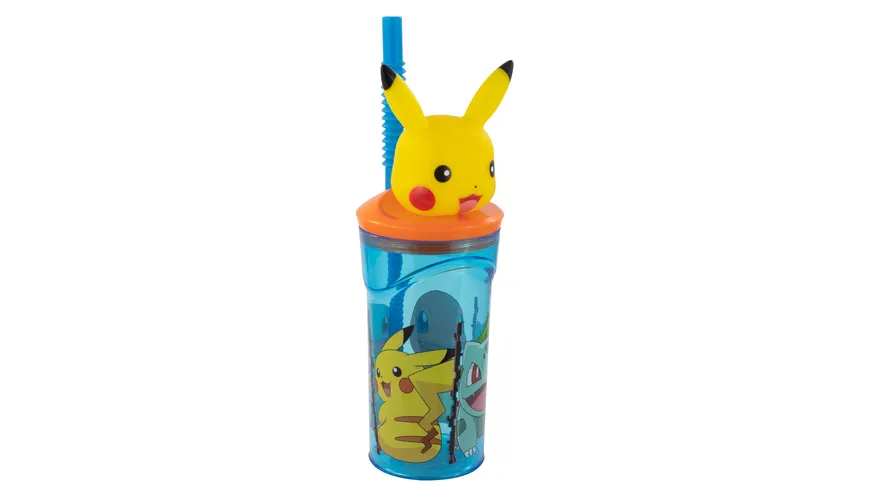 Pokemon - Trinkbecher - Strohhalm - 3D Figur