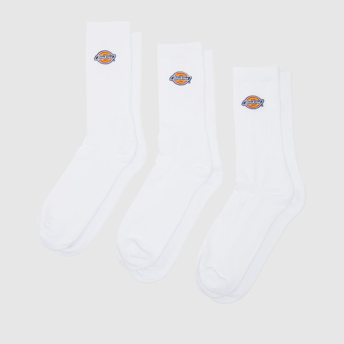 DICKIES vita strumpor från Valley Grove, 3-pack
