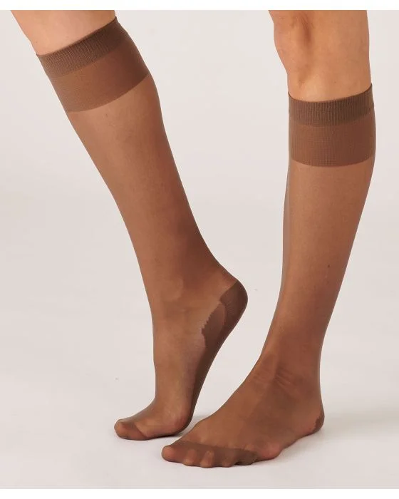 Lot de 4 paires de mi-bas mousse 20 deniers.