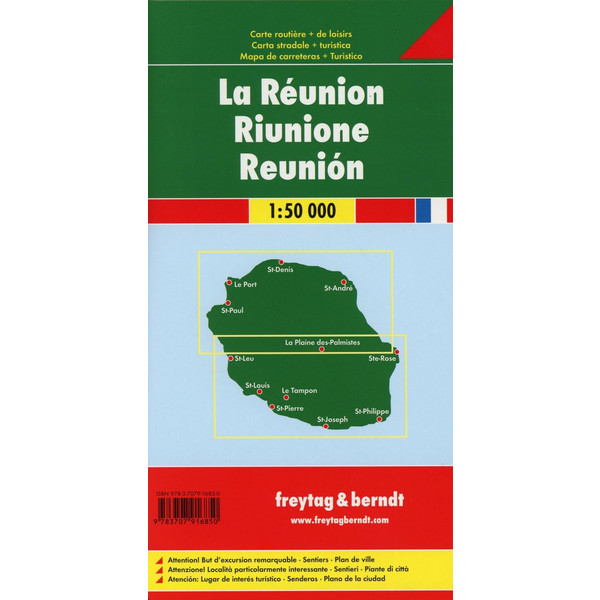 Réunion, Autokarte 1:50.000 - Straßenkarte