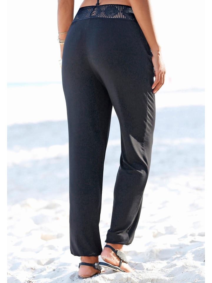 LASCANA Strandhose in schwarz günstig kaufen