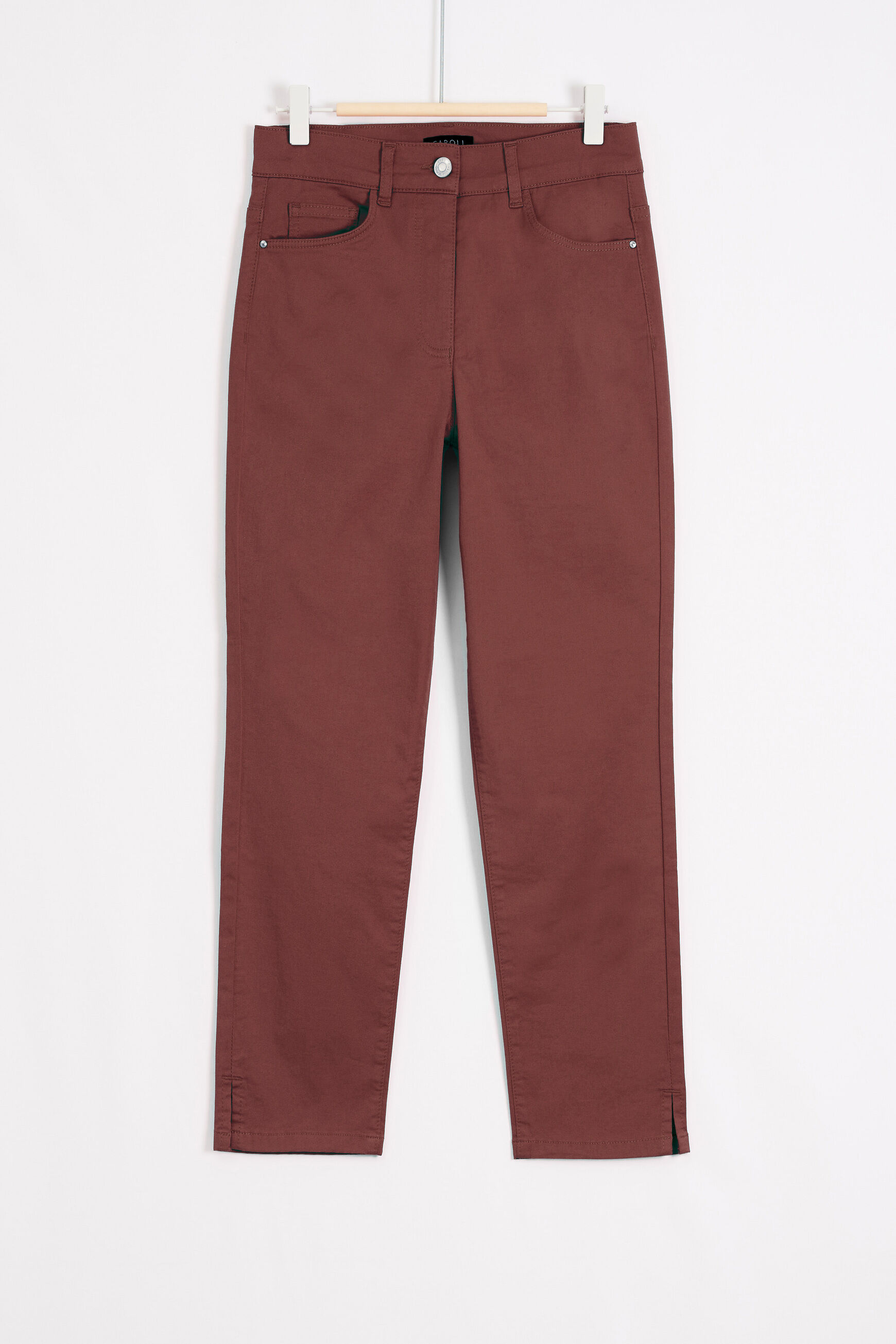 pantalon mason marron fonce femme