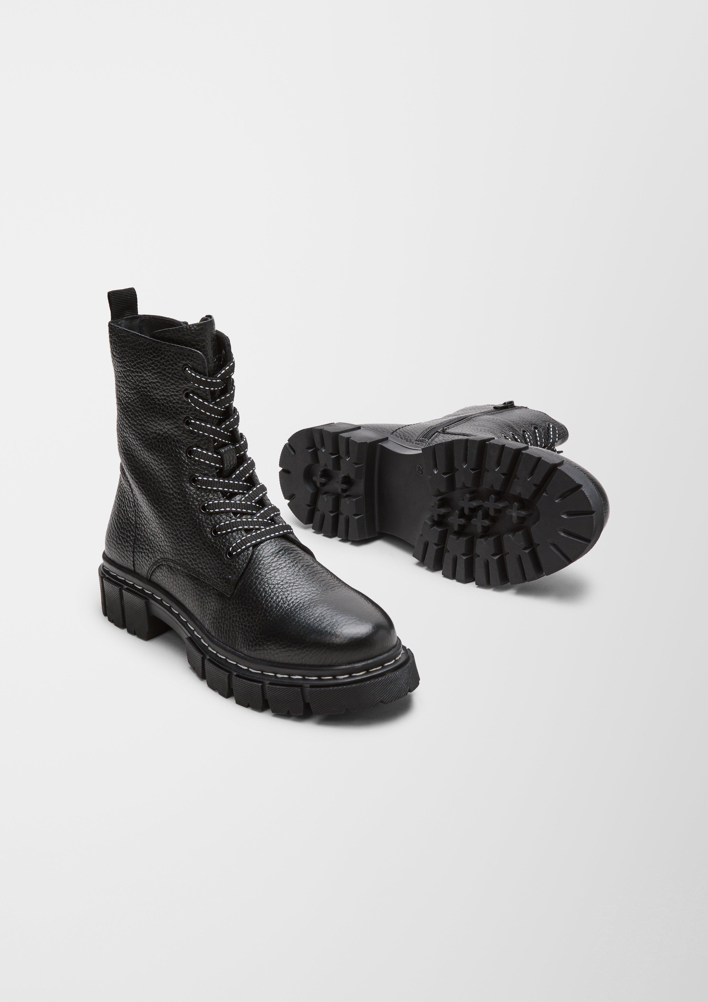 Stiefel aus Ledermix  101.207.101.25223-001