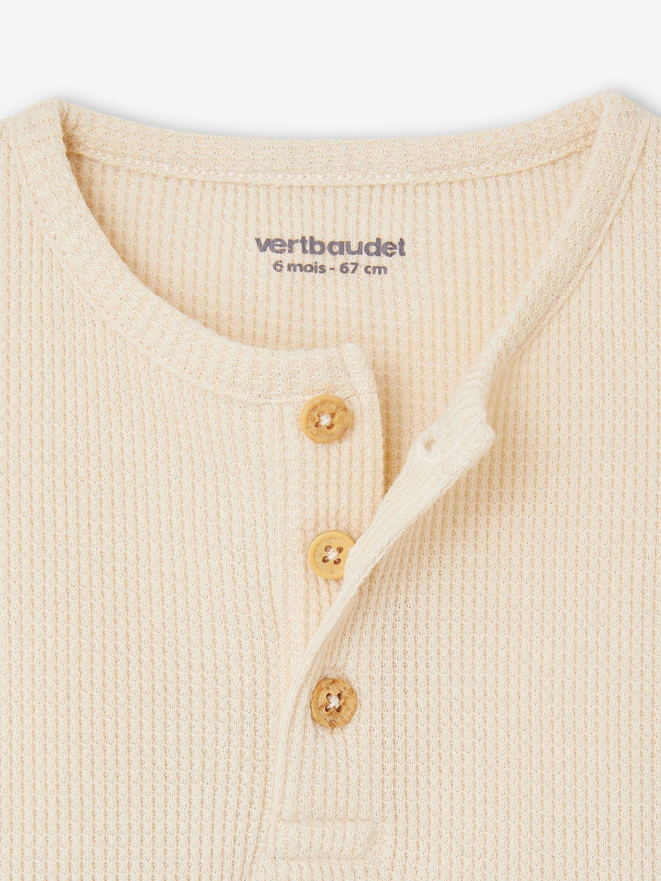 Vertbaudet Baby-Set: Shirt & Sweathose Oeko-Tex - khaki