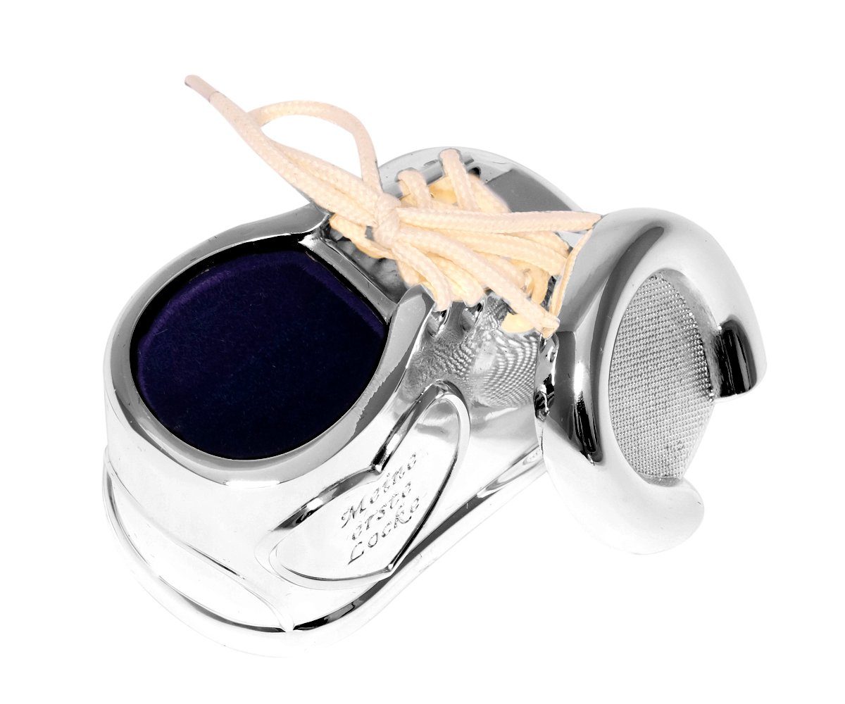Brillibrum Zahndose 2er Set Haardose & Milchzahndose Deutsch versilbert Babygeschenk Zahndose Silber Lockendose Aufbewahrung erster Zahn Milchzahndöschen