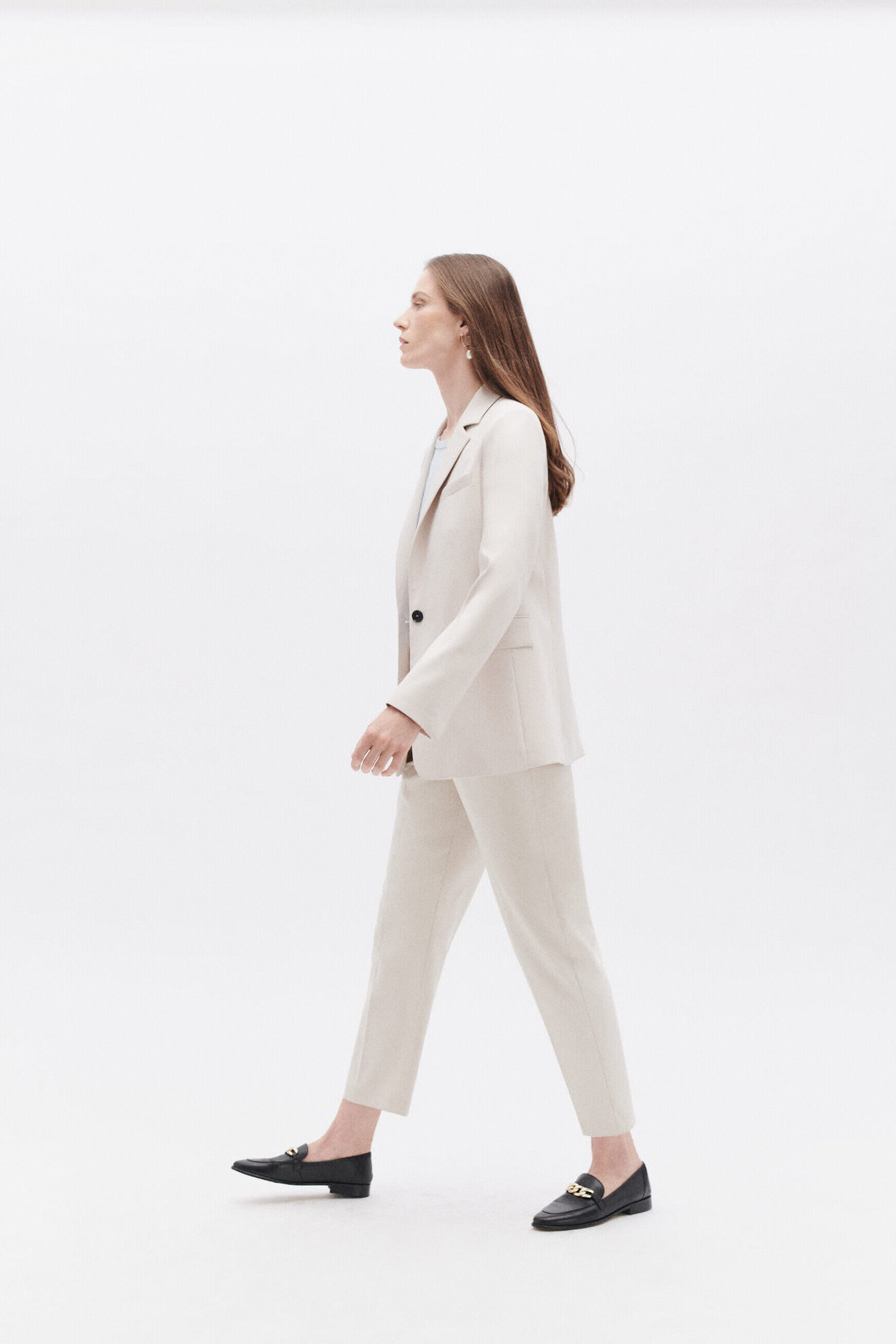 Pantalon psam beige femme