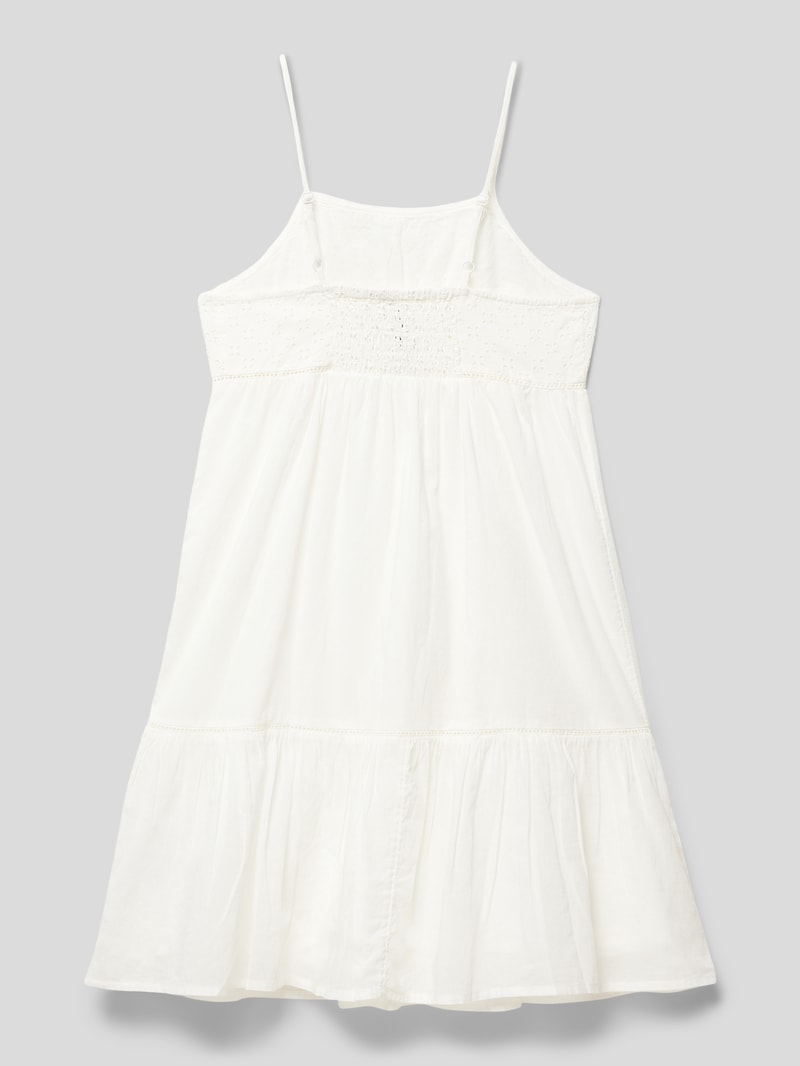 Kleid mit Label-Applikation Modell 'HAILEY' in offwhite