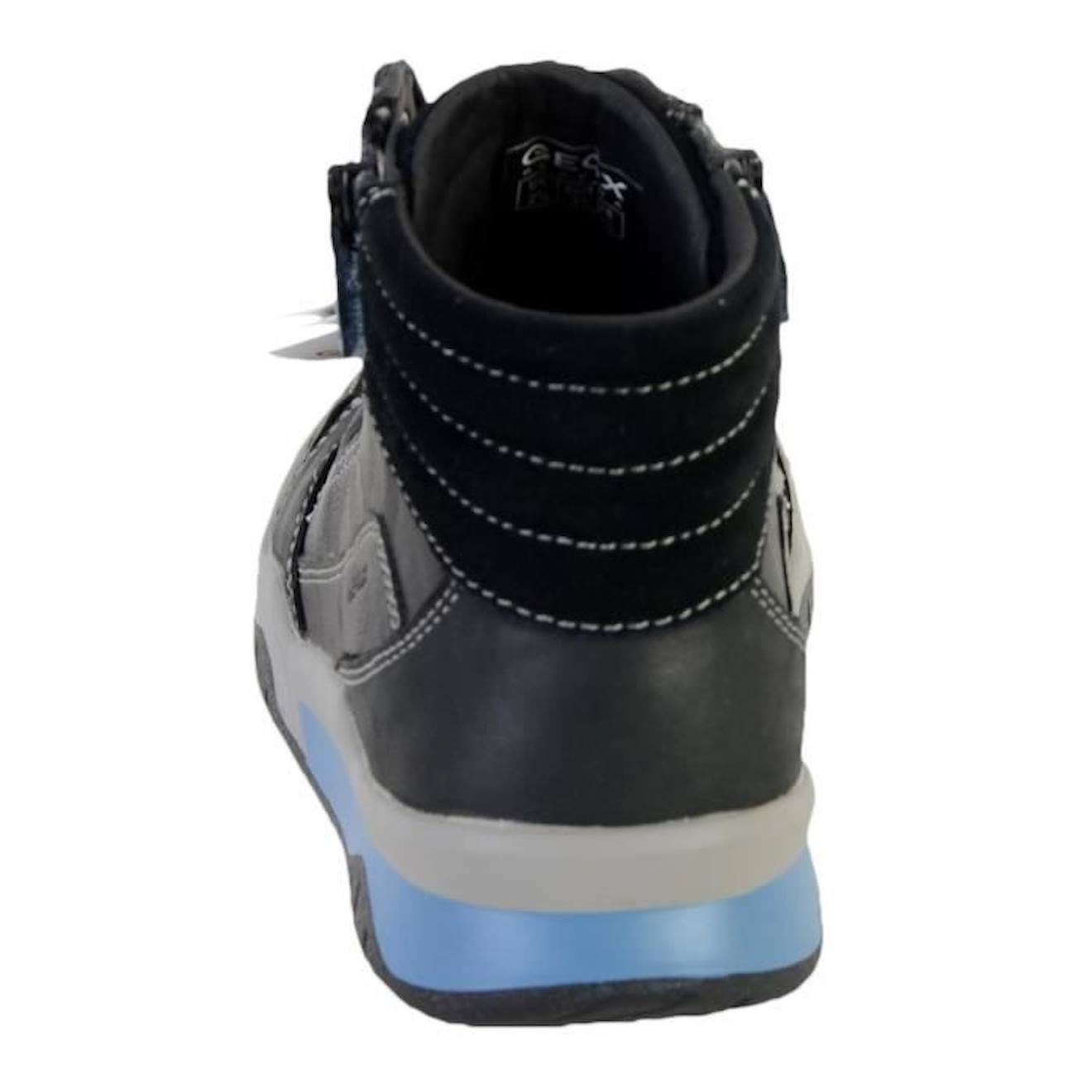 Basket Montante Geox Enfant/Garçons J Perth B.D YNT+WAX.LEA noir