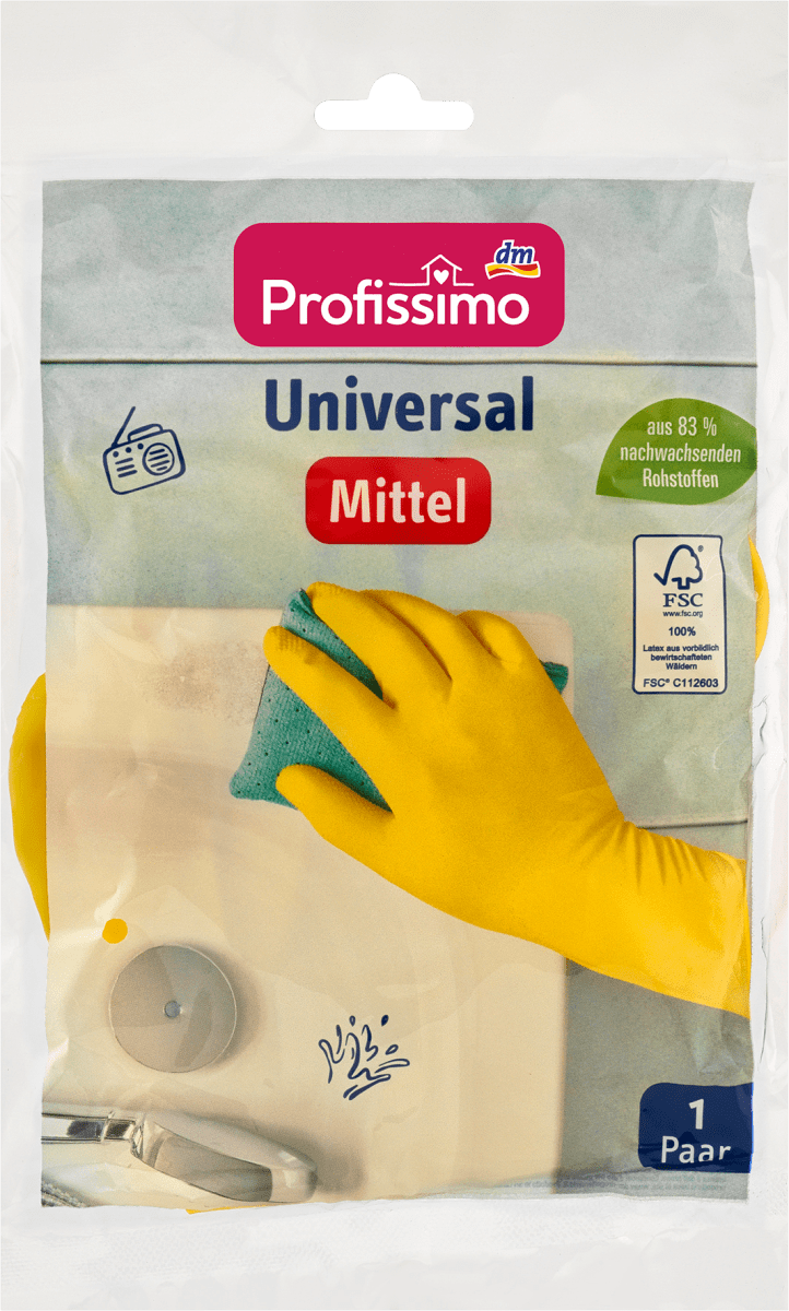 Haushaltshandschuhe Universal Mittel (1 Paar), 2 St