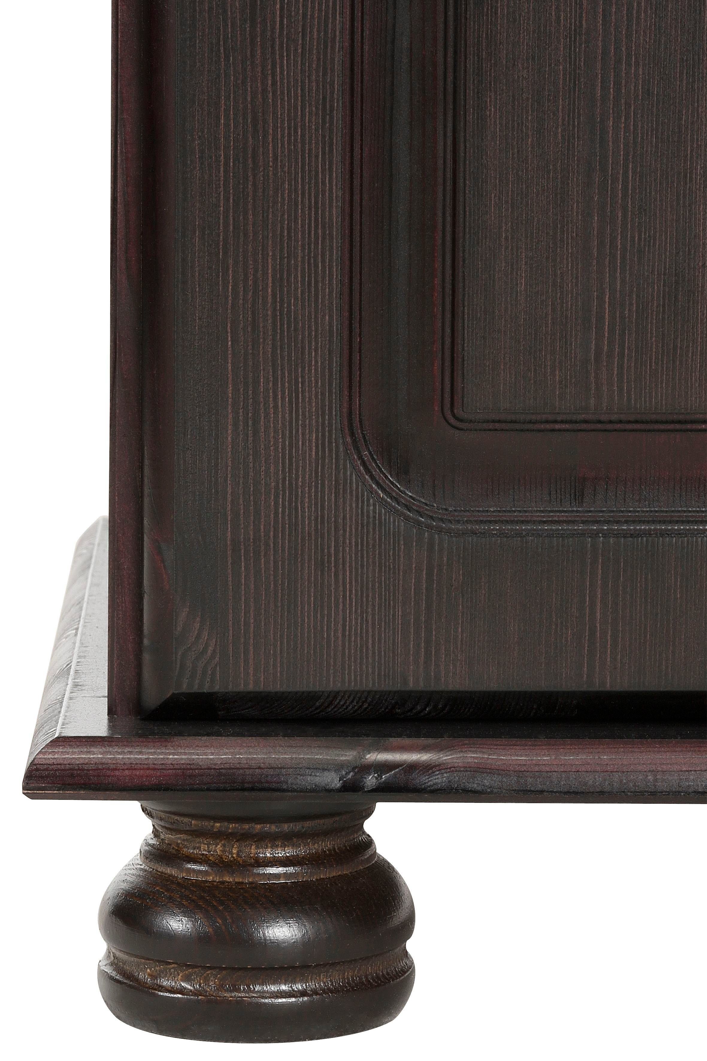 Home affaire Sideboard Mette, mit gefrästen, kugelförmigen Füßen, Breite 120 cm