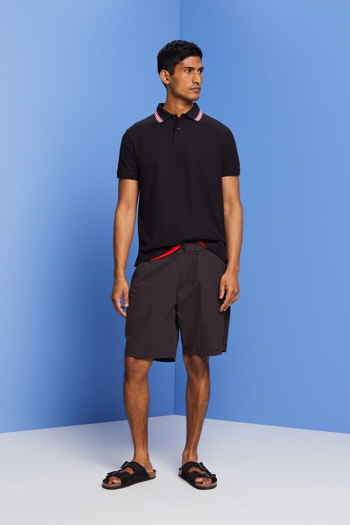 Piqué-Poloshirt mit Glitzer, 100 % Baumwolle