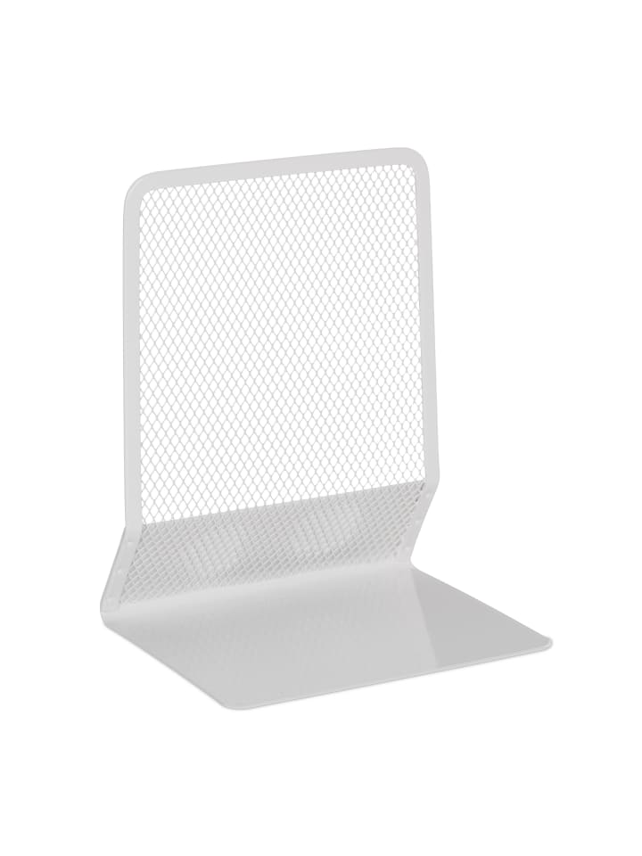 relaxdays 2 x Buchstütze in Weiß - (B)13,5 x (H)17 x (T)10,5 cm günstig kaufen onesize