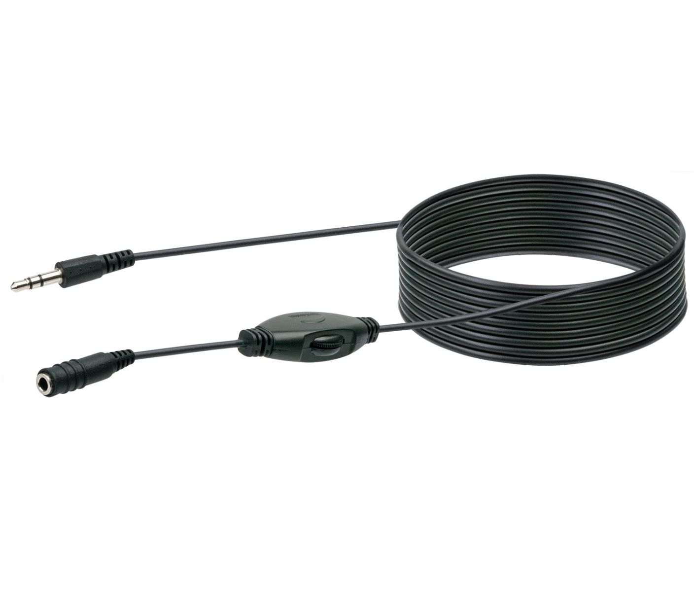 Schwaiger AUDIO Verlängerungskabel 3 meter mit Klinkenstecker 3,5 mm und Lautstärkeregelung