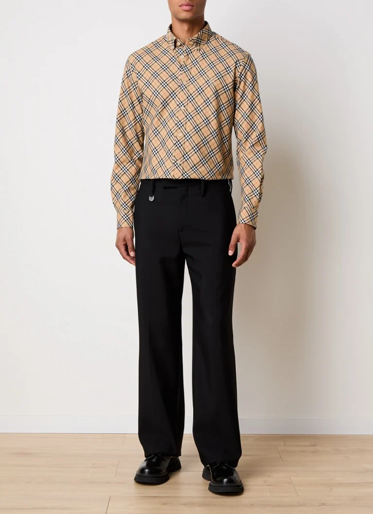 Cămașă în carouri cu croială clasică de la Burberry