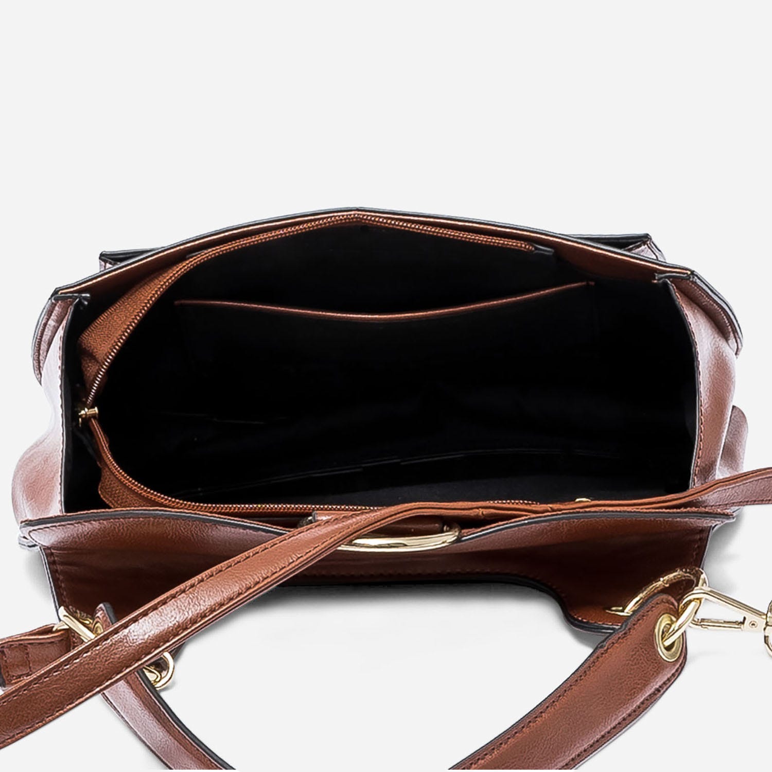 Sac besace cognac