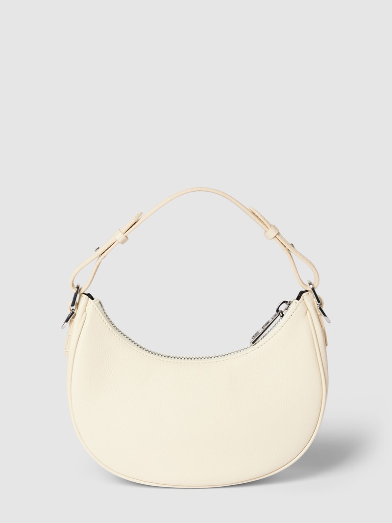Henkeltasche mit Label-Detail in offwhite