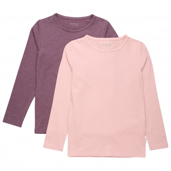 Minymo - Kid's Basic 34 -T-shirt L/S (2-pack) - Longsleeve
