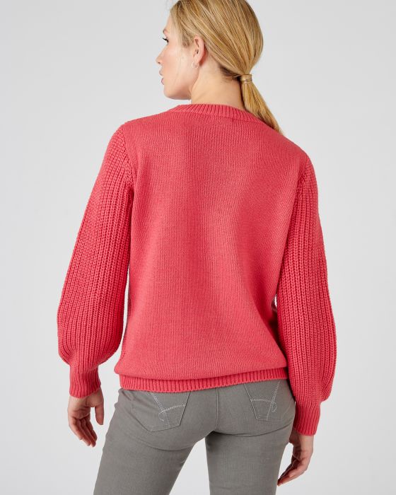 Pull jeu de maille et torsades