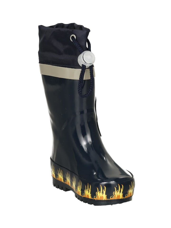 Playshoes Gummistiefel Feuerwehr in Marine günstig kaufen