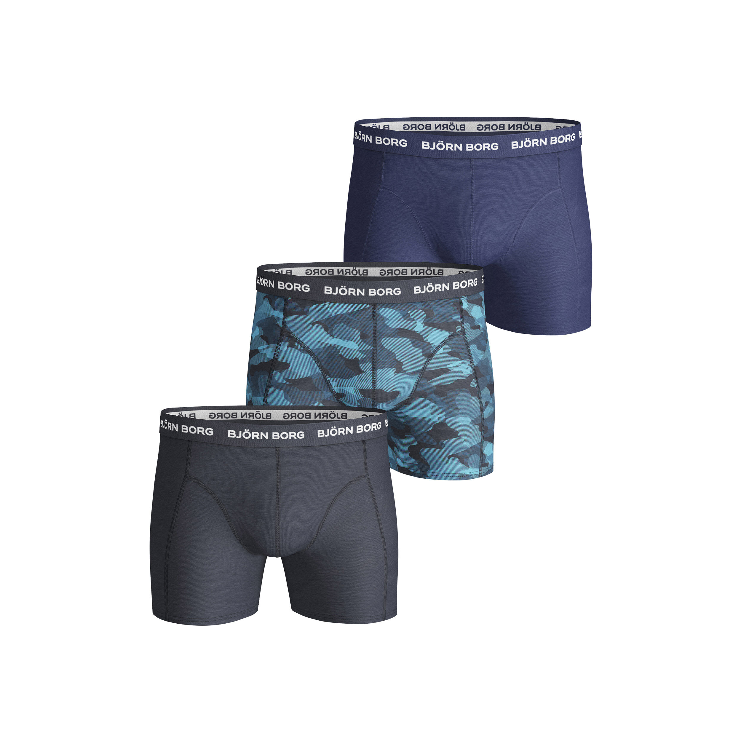 Shadeline Sammy Boxer Short 3er Pack Herren - Blau, Mehrfarbig