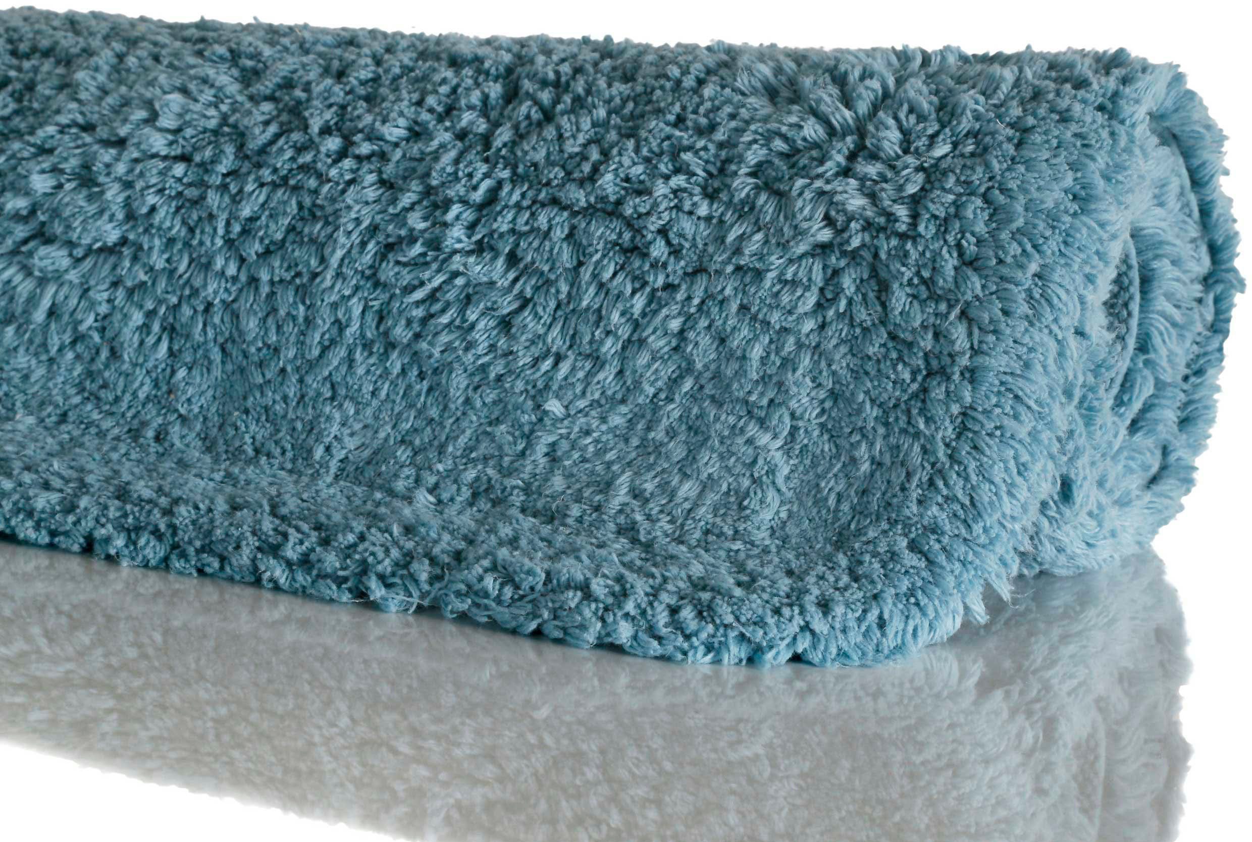 Badematte Ole WB-2721 Wecon home Basics, Höhe 20 mm, fußbodenheizungsgeeignet, Baumwolle, 100% Baumwollflor, waschbar, einfarbig, Badezimmerteppich