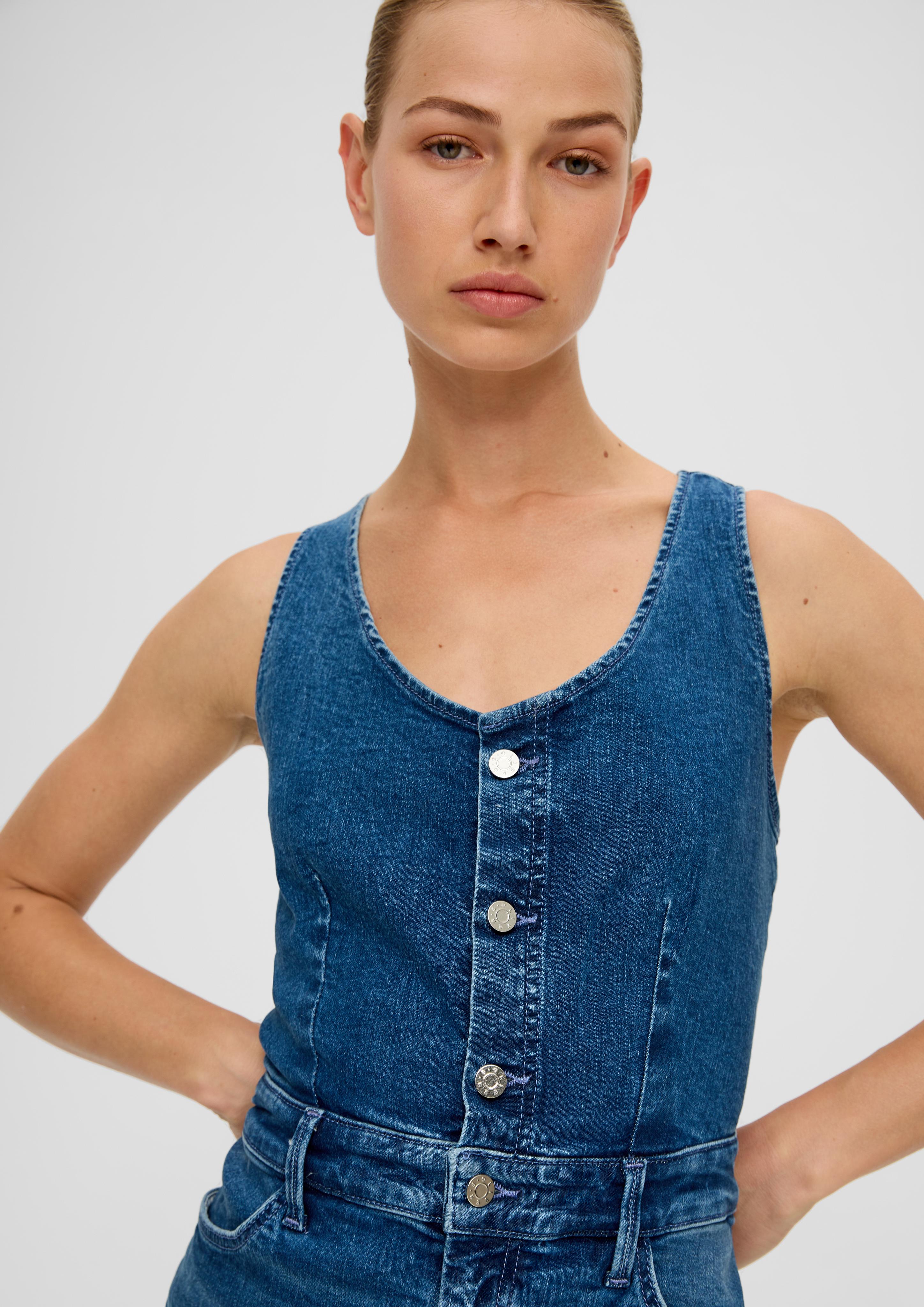 360° Denim: Jeanskleid mit Schlitz im Saum  2135827-54Z4