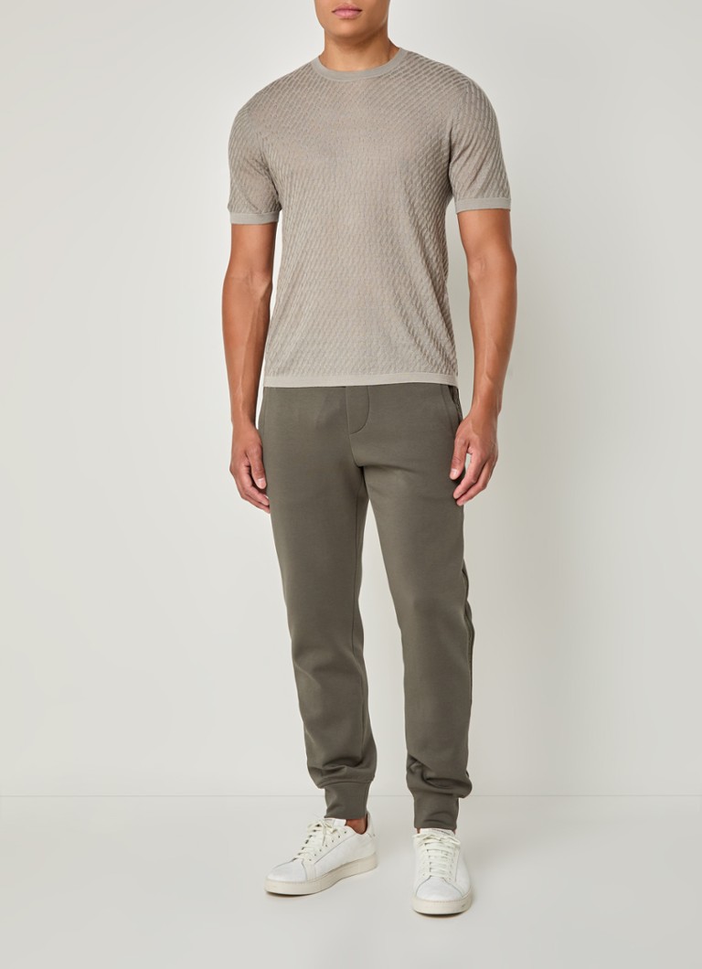 Tricou Emporio Armani texturat din amestec de lână