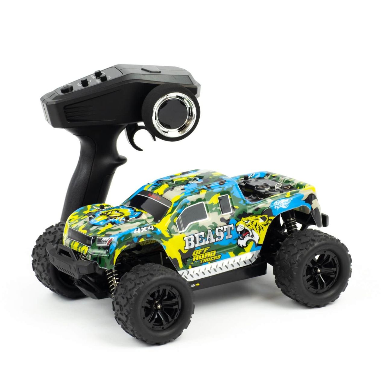 Blijr Blij´r Beast Blue ferngesteuertes RC Auto 45 km/h, 1:18, 2 Akkus, Allrad, 100m, Monstertruck